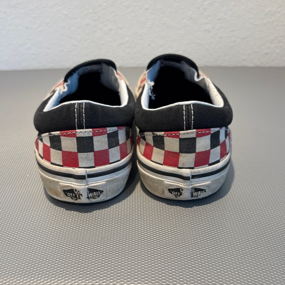 Vans Red and White Checkered Slip-Ons - Picture 5 of 7